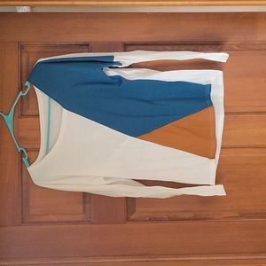 Womens asymmetrical neckline top